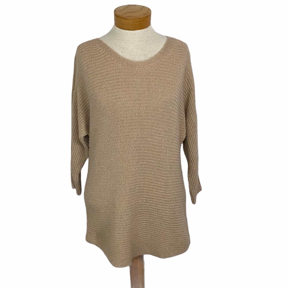 Ann Taylor Wheat Cable Knit Sweater Small